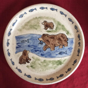 painted pottery plate