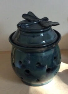 pottery garlic keeper