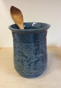 pottery utensil holder