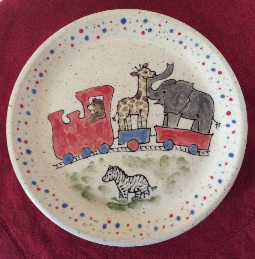 Painted pottery plate