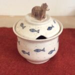 pottery sugar bowl