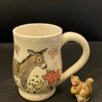 painted pottery mug