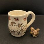 painted pottery mug